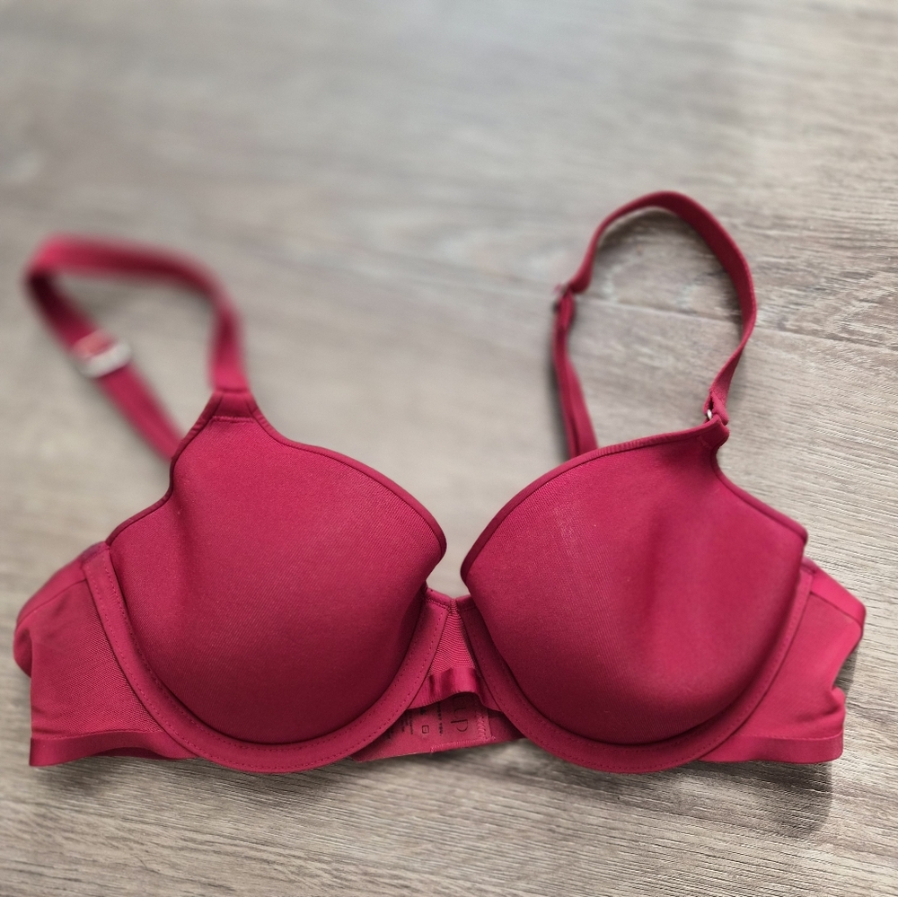 Cuup Deep Red Underwire Bra 32b - image 1